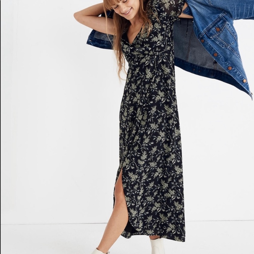 Madewell floral maxi dress
